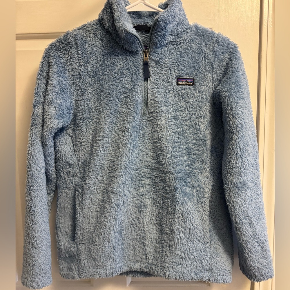 Patagonia Blue Youth Sherpa 1/4 Zip Sweater Sz:XL